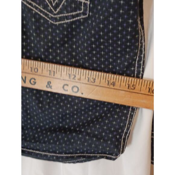 RED RANCH Western Rodeo Roping Dress Shirt Blue size Kid's Medium Pearl Snaps - Picture 5 of 7